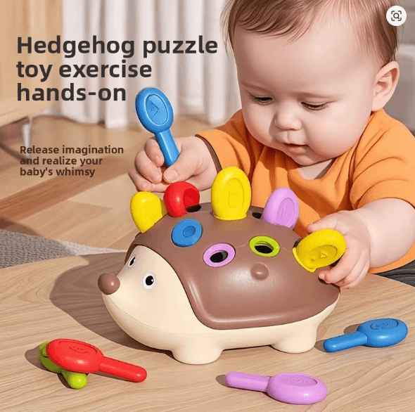 juguetes de erizo Montessori para bebé, juguetes educativos de entrenamiento