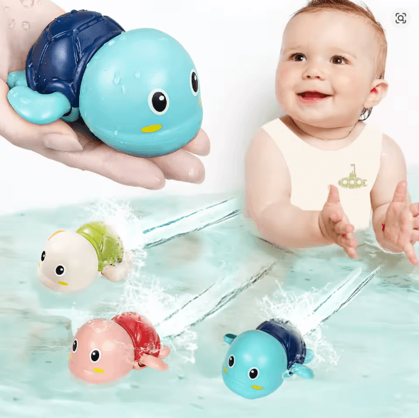 Set 5 PzaJuguetes de baño para bebé, bonito baño, tortuga, ballena, Cangrejo, juguete de agua para niños